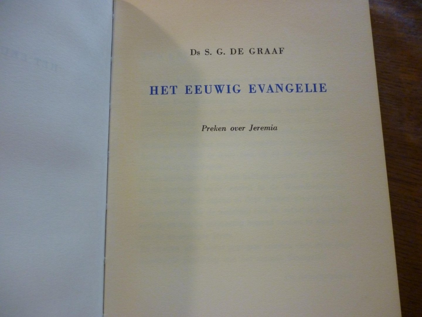 Graaf S.G. de - Het eeuwig evangelie
