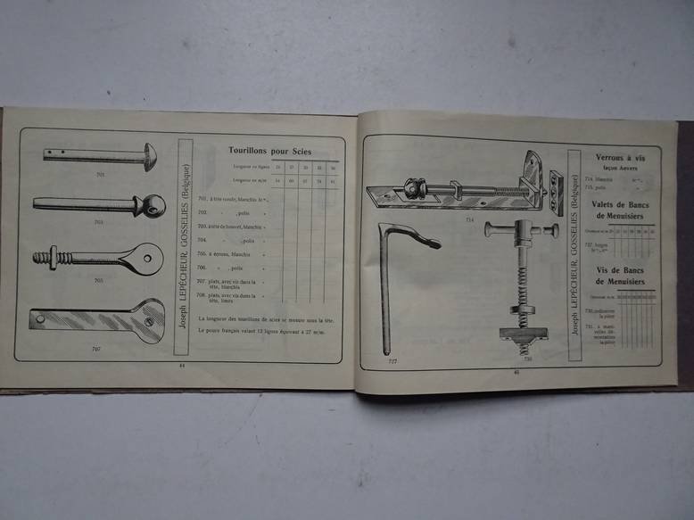 N.n.. - Joseph Lepêcheur Gosselies (Belgique). Fabrique de Ferronnerie et de Quincaillerie. Articles forgés, estampés, découpés et décolletés.