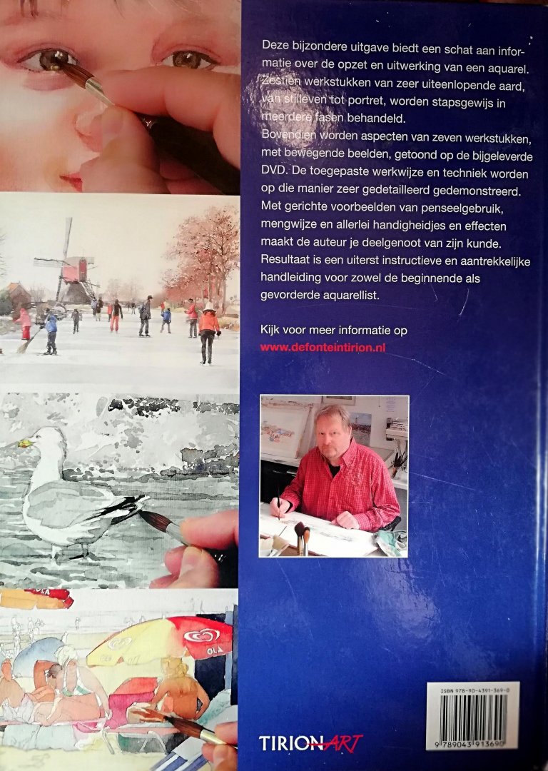 Cool , Albert-Jan . [ ISBN 9789043913690 ] 4919 ( Compleet met de DVD . ) - Aquarel in Beeld . ( Inclusief DVD met unieke, instructieve bewegende beelden . ) Aquarelschilderen zoals nooit tevoren In dit nieuwe aquarelboek worden vele prachtige aquarellen van Nederlandse bodem gepresenteerd. Albert-Jan Cool beschrijft zijn -
