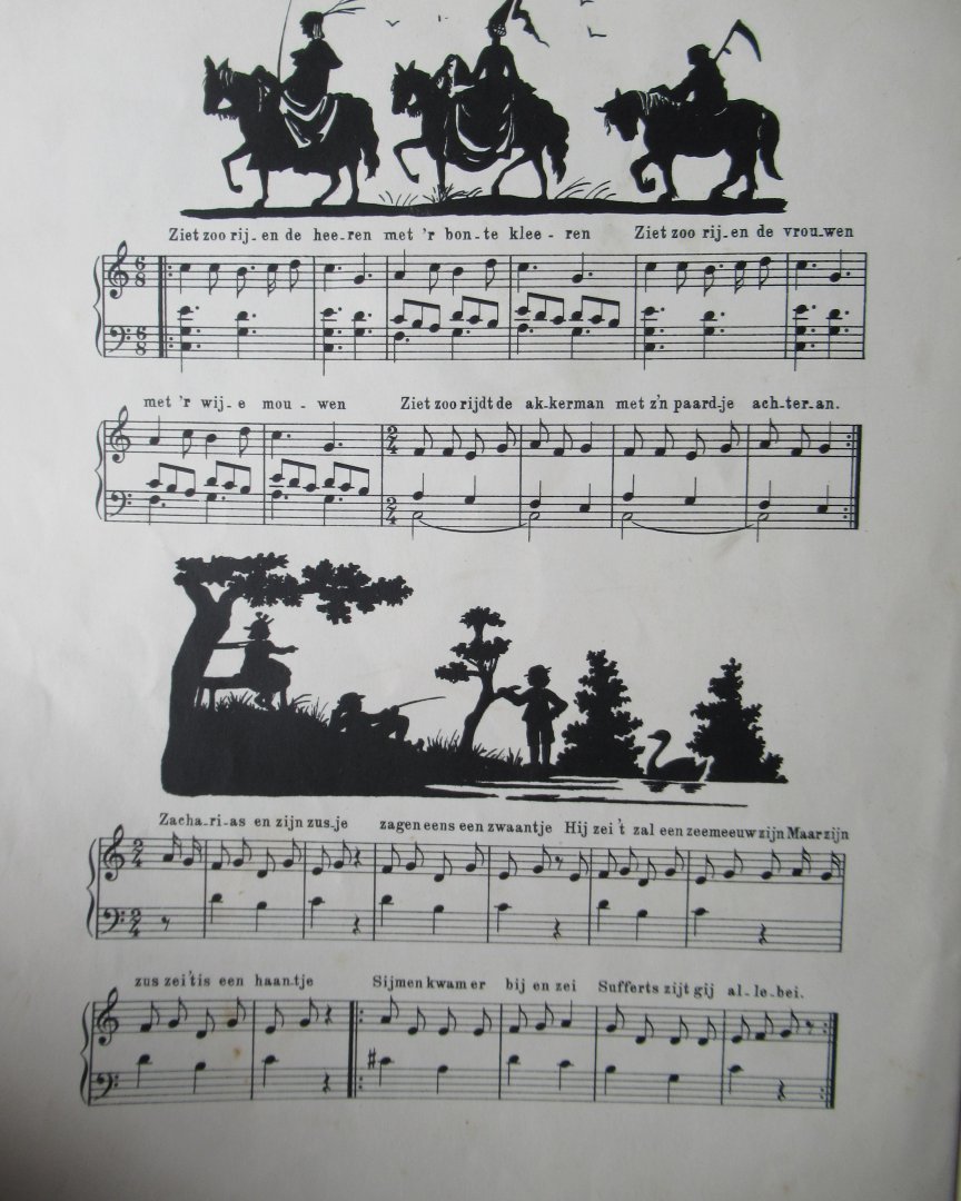 Putten, Melchior F. van - Naatje papegaatje. Liedjes op oude kinderrijmpjes met silhouetten van Nelly Bodenheim