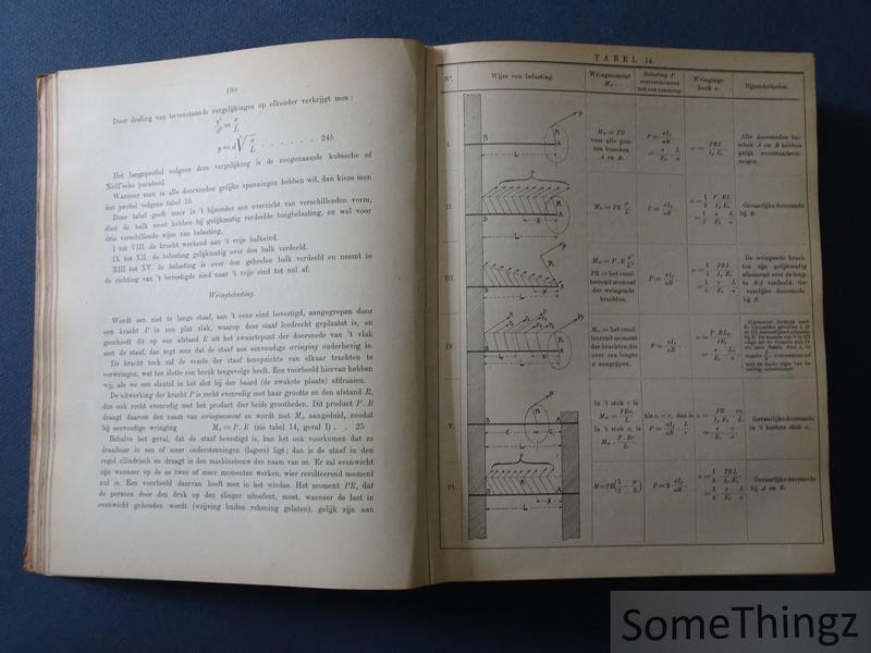 Rutters H.J. - De grondbeginselen van het machineteekenen. Een handboek bij het middelbaar technisch onderwijs. [Machinetekenen.]