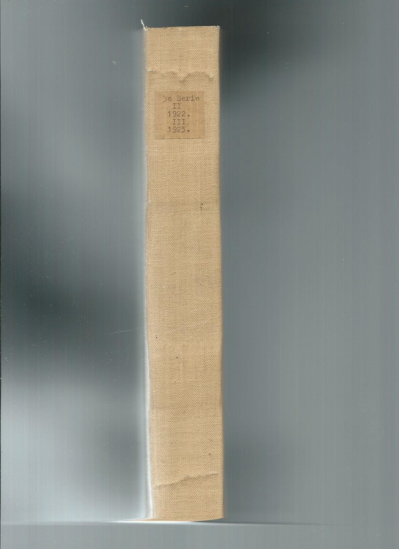 Overvoorde, J.C. e.a. (Redactie) - Oudheidkundig Jaarboek 1922 en 1923