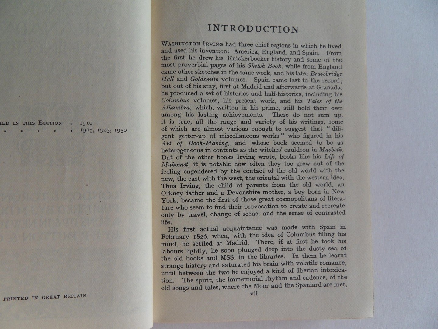 Irving, Washington. - The Conquest of Granada.