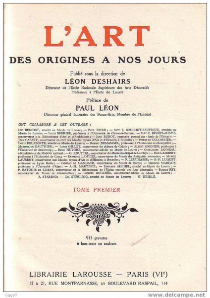  - L'art des origines à nos jours. 2 volumes.