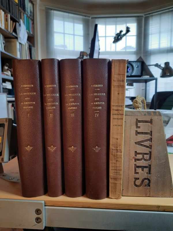 VERHAEGEN Paul - La Belgique sous la domination française (1792-1814) [édition originale, 5 vols, complèt!]