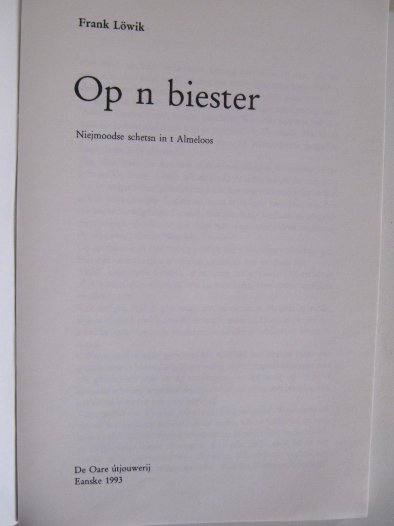 Frank Löwik - Op ' n biester
