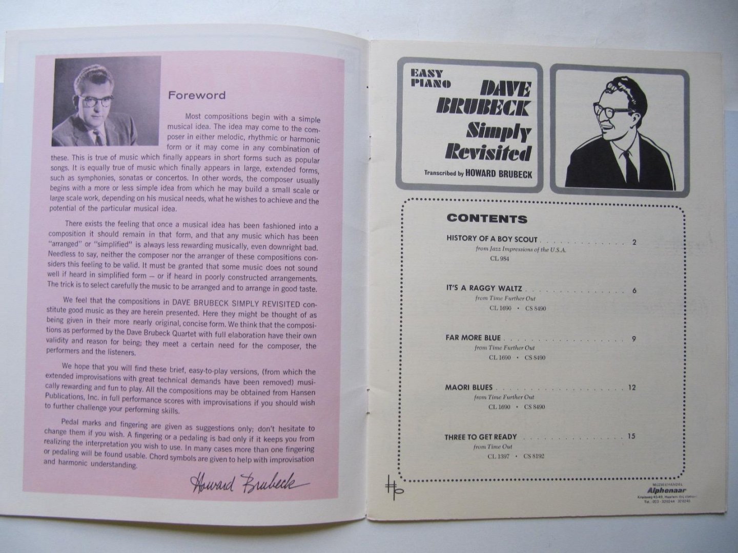 Dave Brubeck - Simply Revisited/  for easy piano