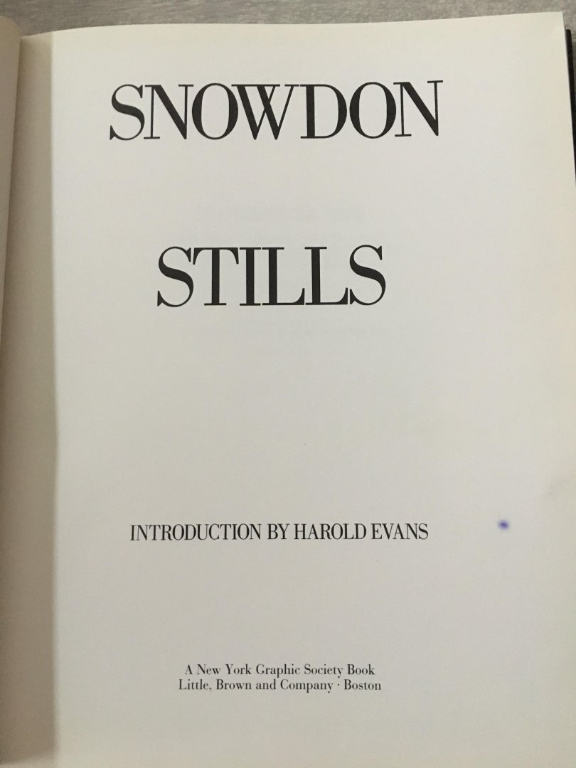 Introduction by Harold Evans - Snowdon Stills