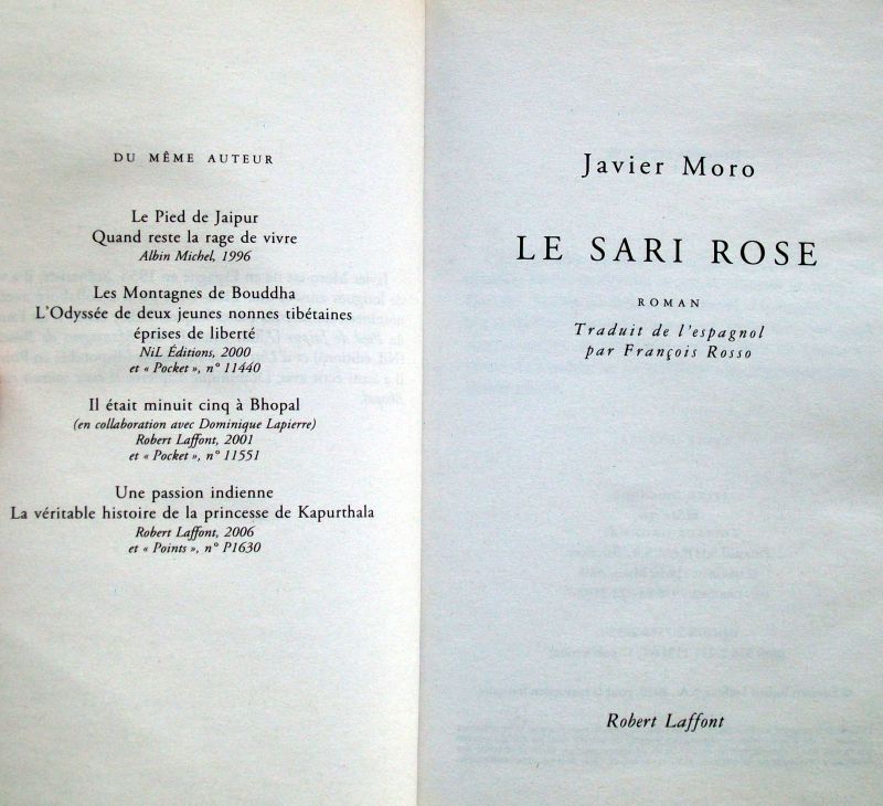 Moro, Javier - Le Sari Rose (FRANSTALIG)