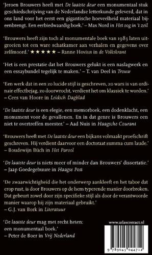 Brouwers, Jeroen - De laatste deur / zelfmoord in de Nederlandstalige letteren