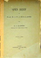 Jelgersma, G. - Open Brief aan Prof. G.J.P.J. Bolland door Dr. G. Jelgersma