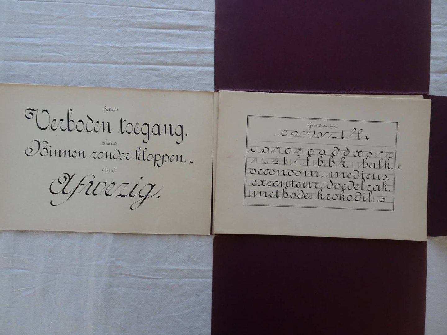 Haring jr., J.. - Beknopte en practische handleiding voor het rondschrift in 15 losse voorbeelden.