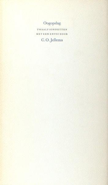 Jellema, C.O. - Oogopslag.