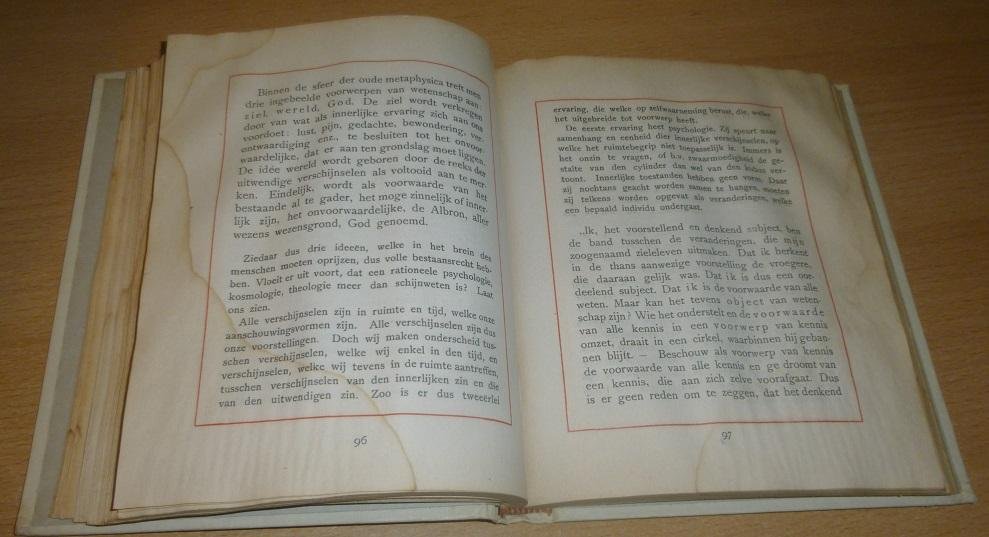 Wyck, B.H.C.K. van der - Uren met Kant: een inleiding tot de wijsbegeerte van Immanuël Kant; met fragmenten uit zijne werken