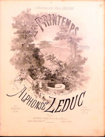 Leduc, Alphonse: - Le printemps. Chansonnette. Paroles de Th. Julian. No. 1. Contralto
