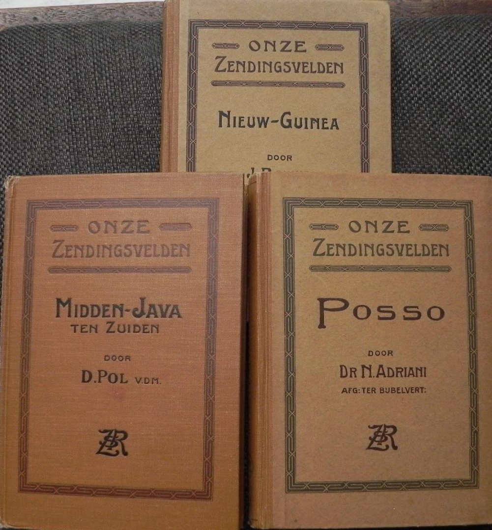 Rauws, Joh. - Nieuw-Guinea, Posso en Midden Java (ten Zuiden).3 Boeken.