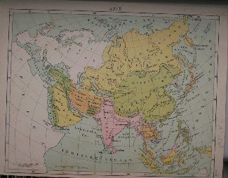 antique map (kaart). - Azie. (Asia).