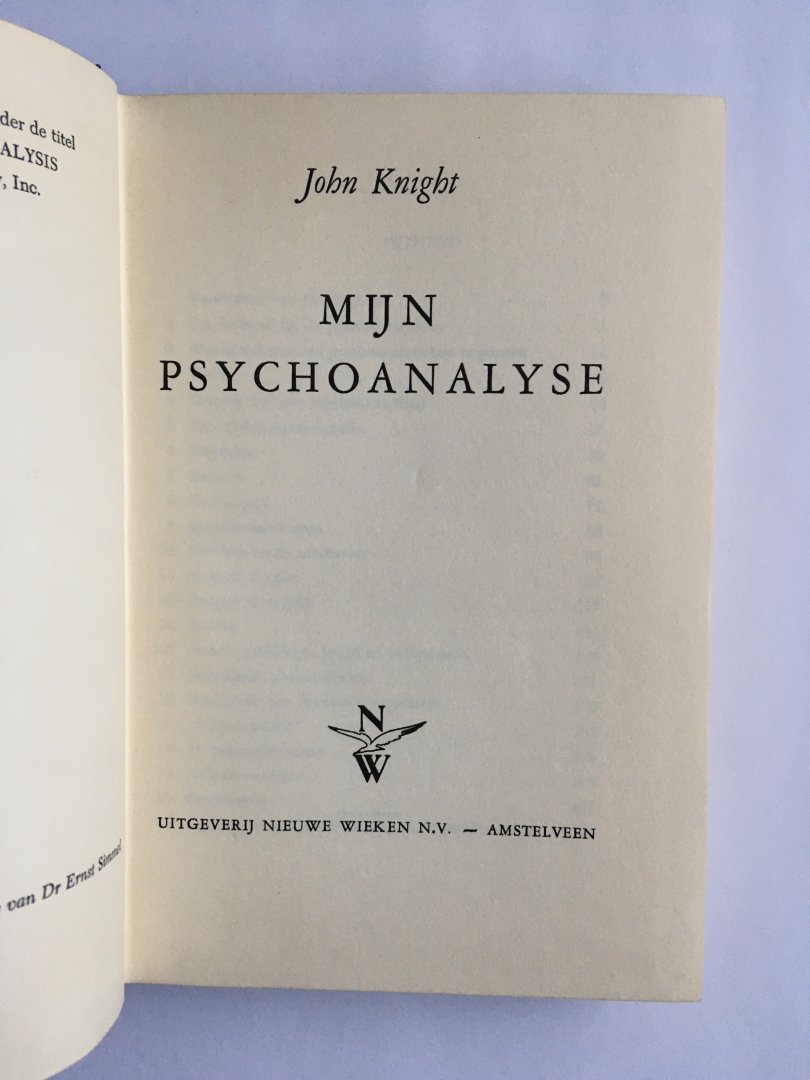Knigt, Johan - Mijn pscyhoanalyse