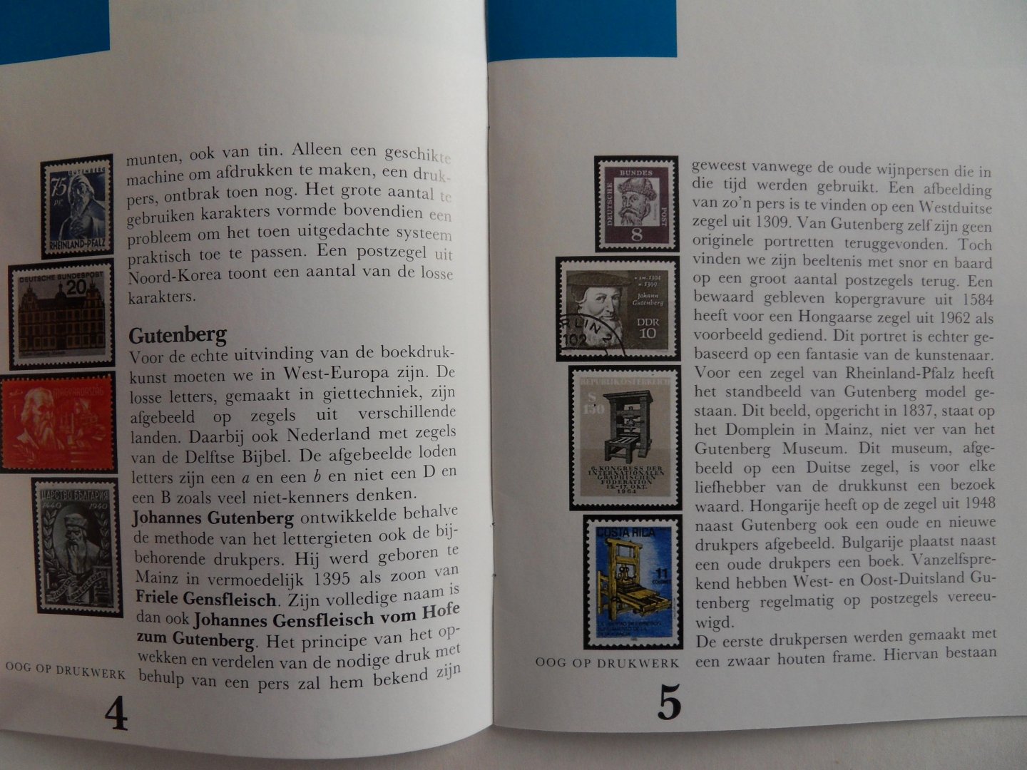 Meurs, G.N. jr.; Simons, C.F.J. - Kleine geschiedenis van de Boekdrukkunst op Postzegels. - Met circa 70 kleurenafbeeldingen van postzegels. [ Verscheen in de serie "Oog op Drukwerk".