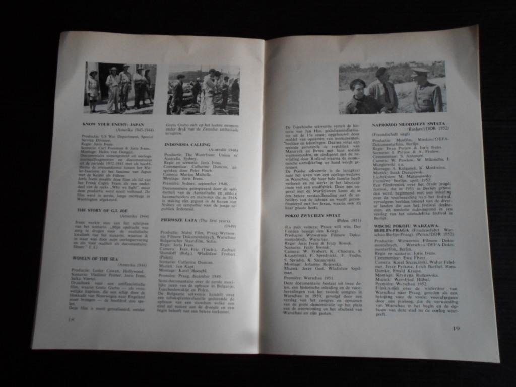 Saaltink, Hans - Joris Ivens 65 jaar, brochure