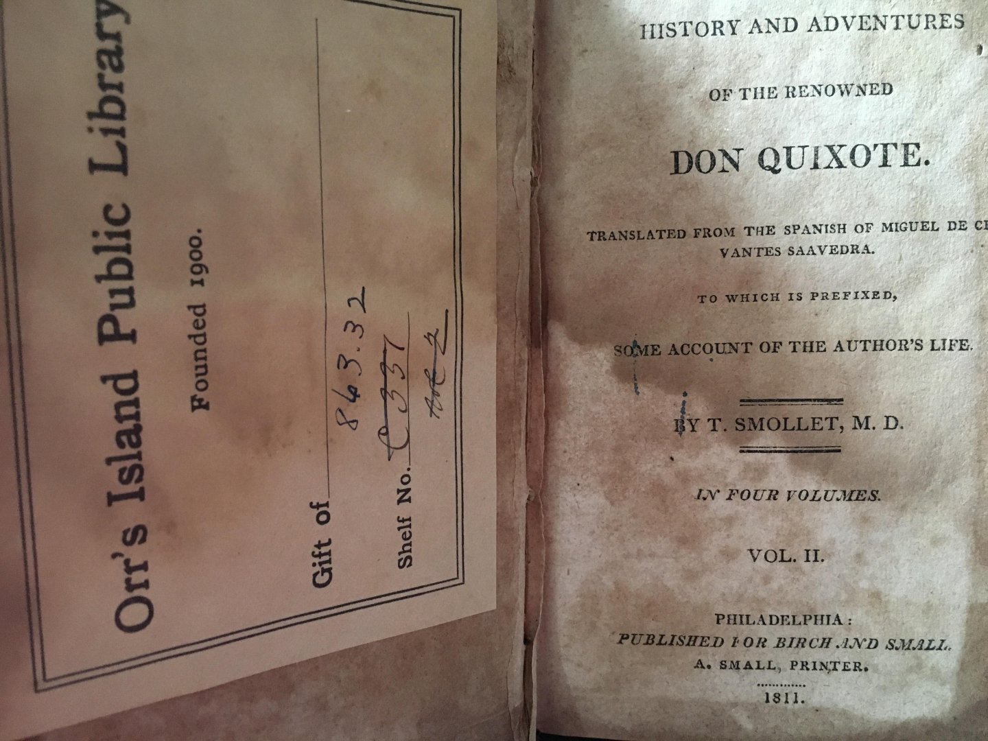 William Paterson, Tes Saavedra, Smollet - History And adventures of the reowned Don Quixote, Translated from the Spanish of Miguel de Cervantes Saavedra