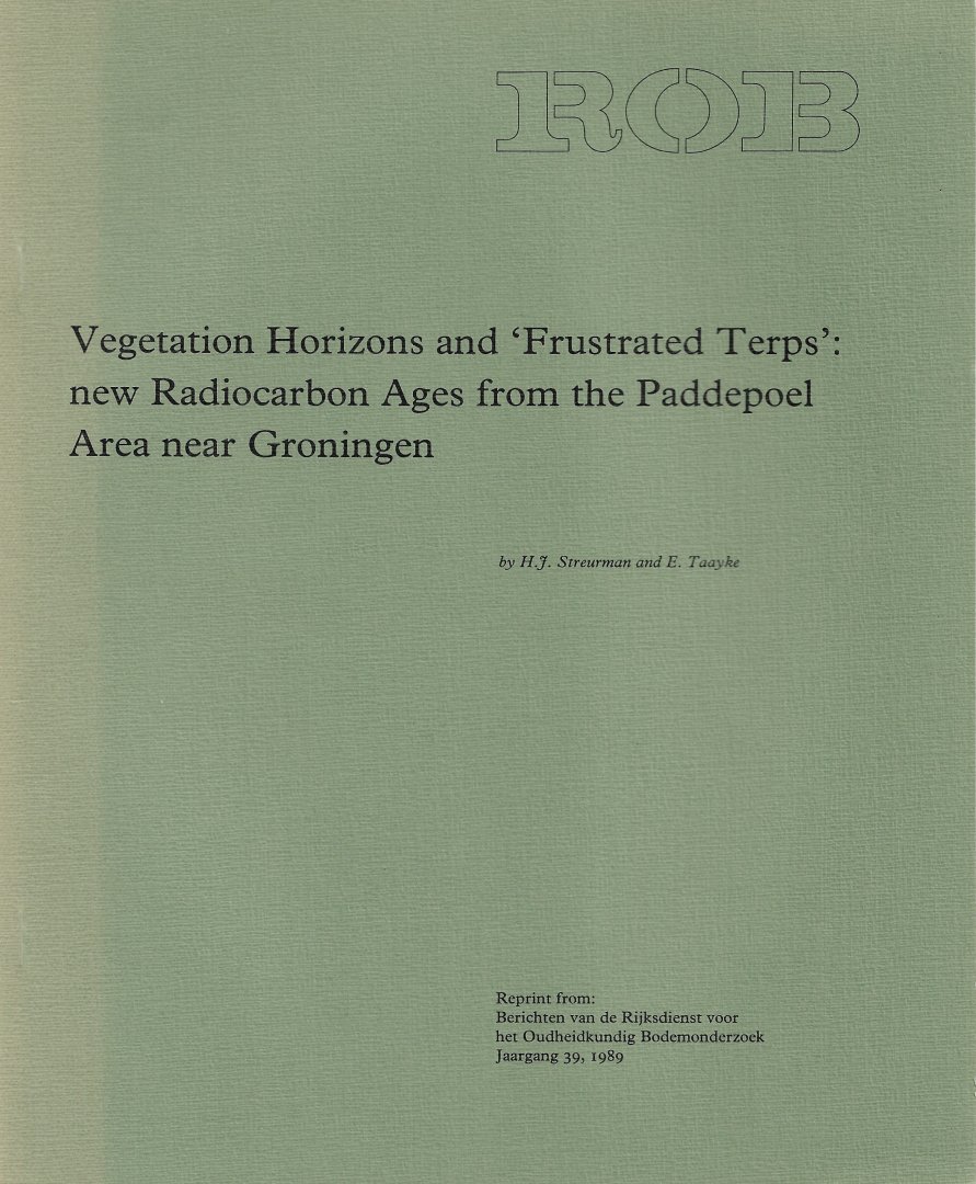 STREURMAN, H.J. & E. TAAYKE - Vegetation Horizons and 'Frustrated Terps' new Radiocarbon Ages from the Paddepoel Area near Groningen.