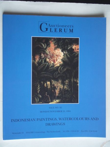 Catalogus Glerum - Indonesian Paintings, Watercolours and Drawings
