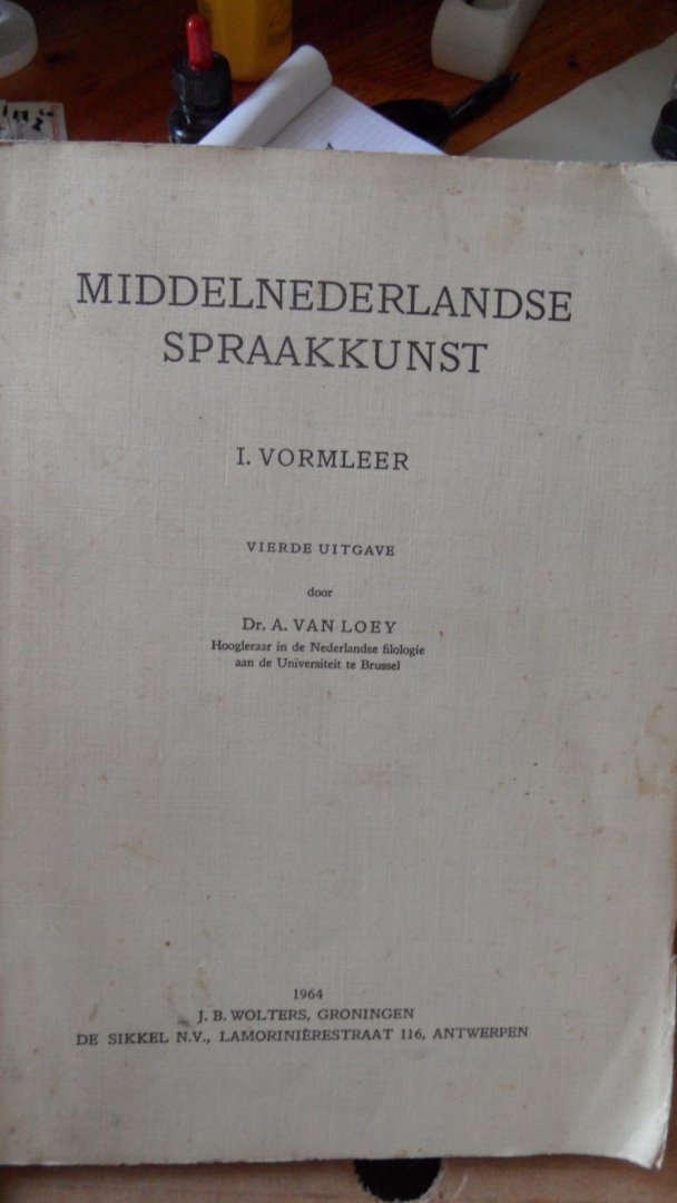 loey, a van - middelnederlandse spraakkunst-i vormleer