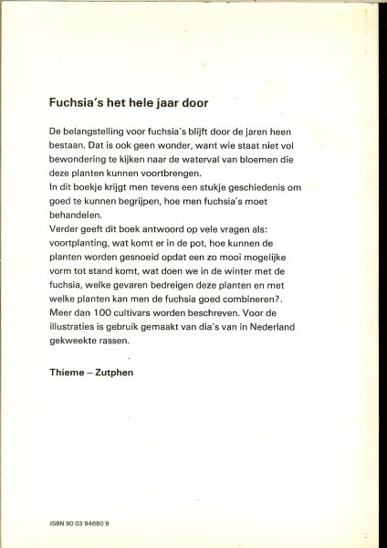 Laan, Dr. J.E.van der met heel veel kleuren illustraties - Fuchsia's het hele jaar door