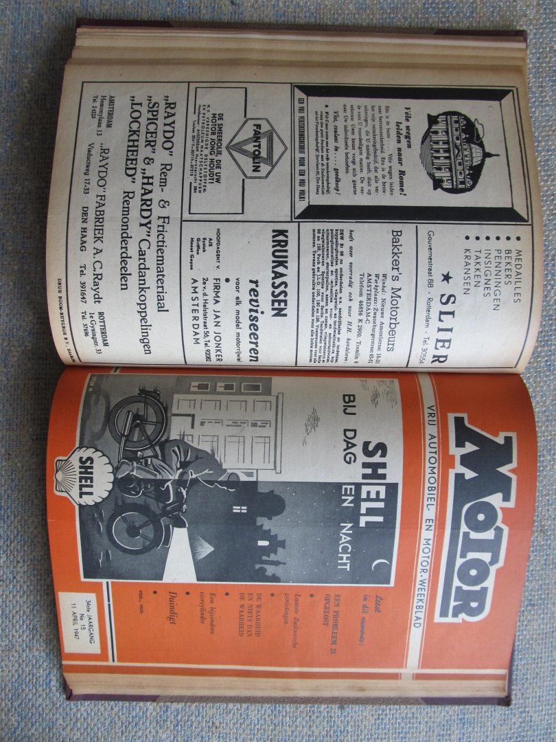 Nortier, P.J. (hoofdred.) - MOTOR Vrij automobiel- en motor-weekblad 33e jaargang no 1 (4/1/46) t/m no 25 (28/6/46)