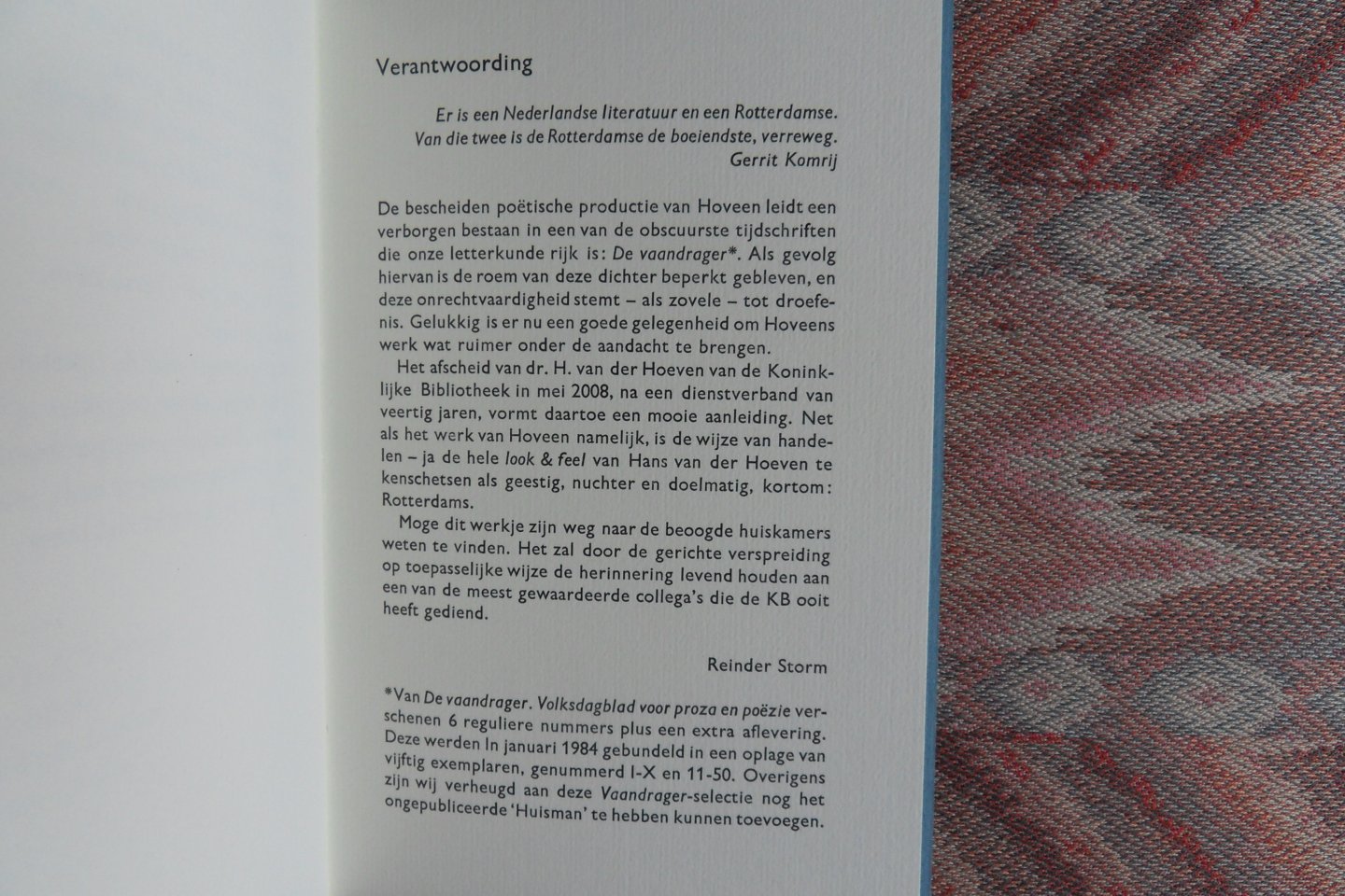 Hoveen. - Made in Rotterdam. [ Genummerd ex. 32 / 40 ].