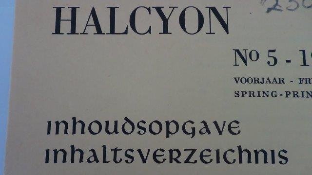 Stols, A.A.M. edit., - Halcyon. Driemaandelijks tijdschrift voor boek- druk- en prentkunst. Nr. 5 - 1941