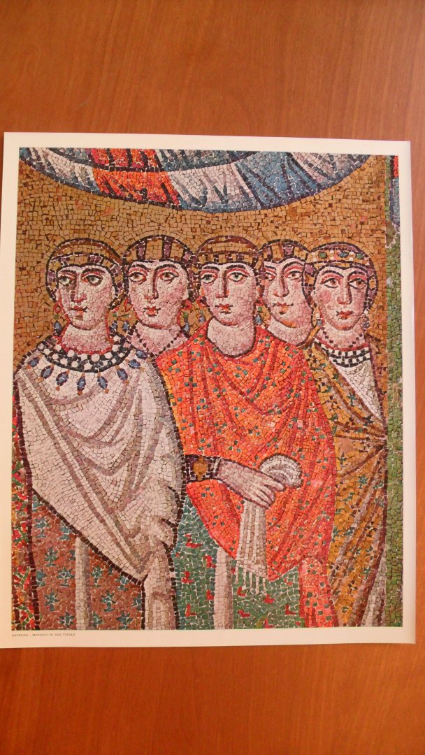 red. - Olivetti-kalenderplaten 1957  "Mosaico Di Ravenna"