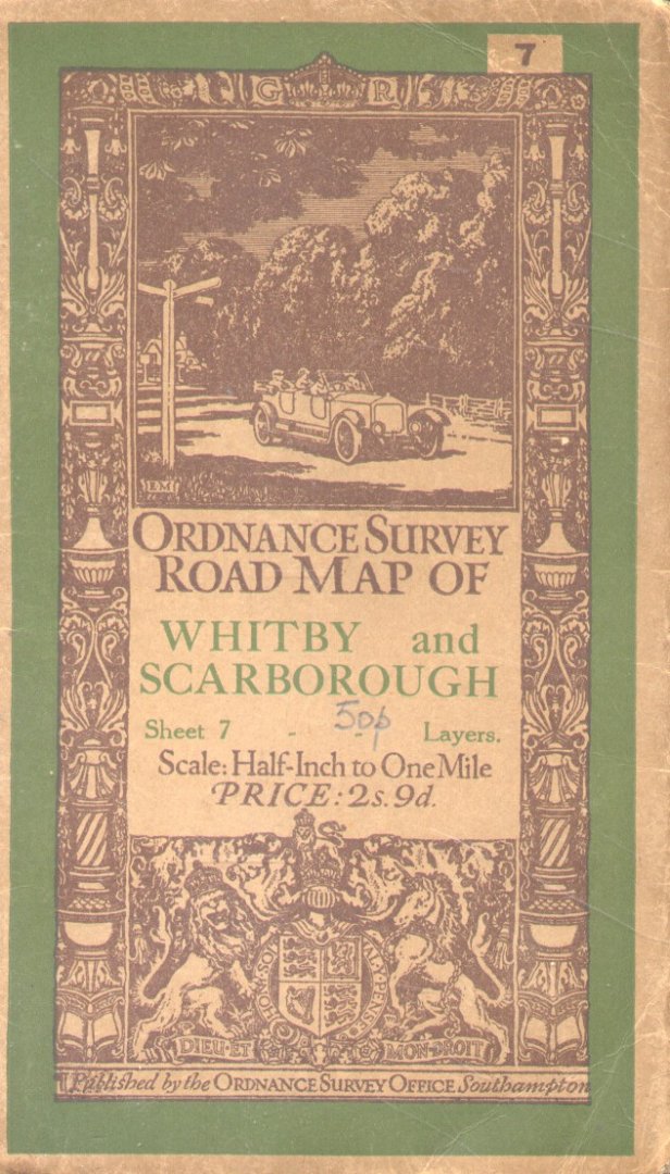 Ordnance Survey Office - Ordnance Survey Road Map of Whitby and Scarborough (sheet 7)