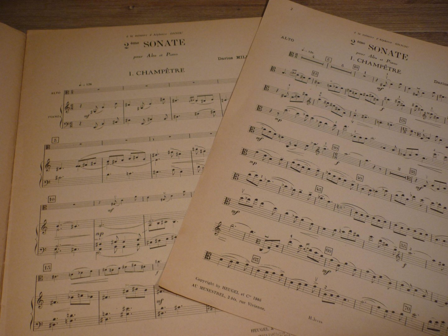 Milhaud; Darius (1892–1974) - Sonate Nr. 2 - Alto Et Piano