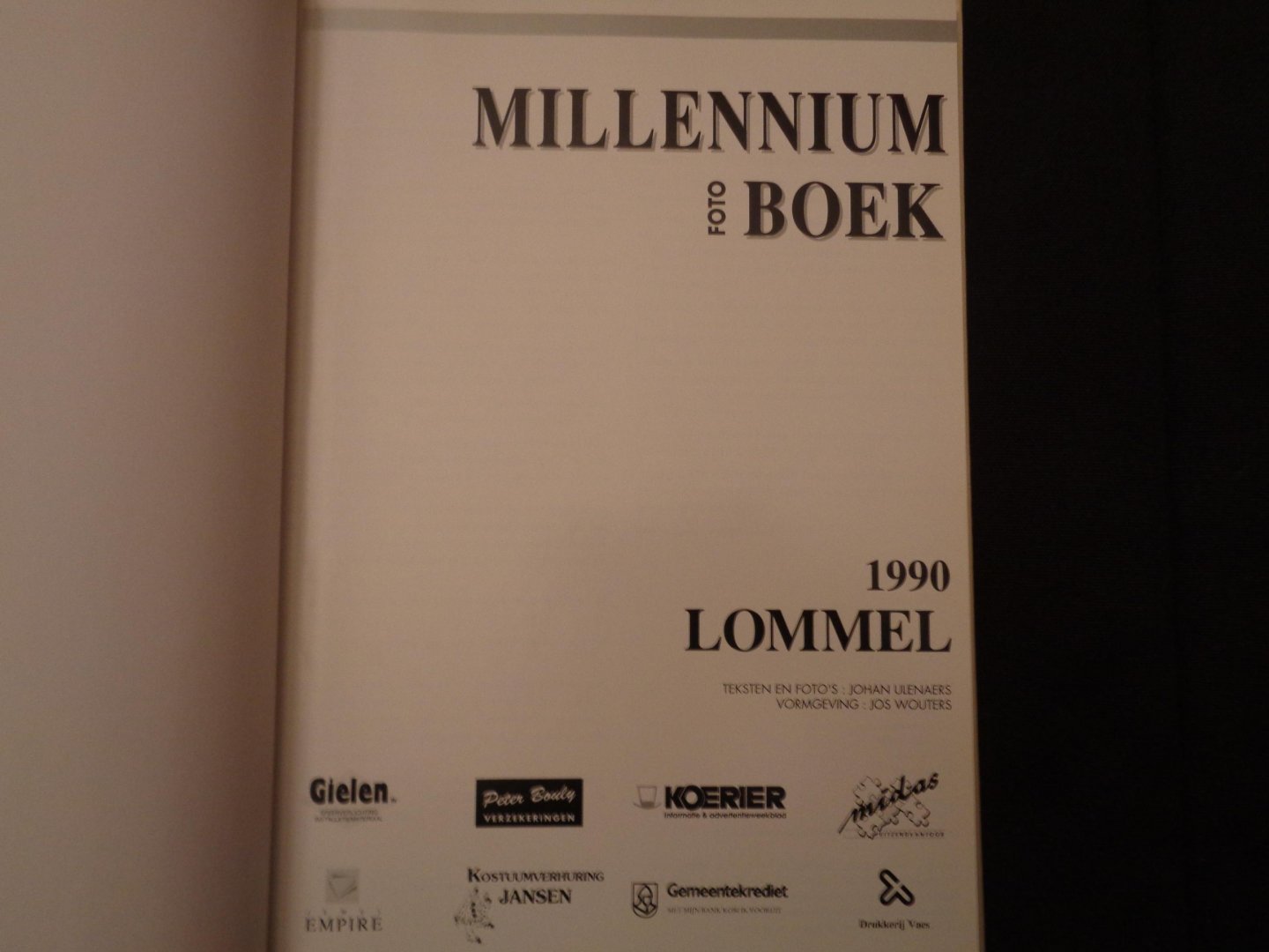 johan ulenaers - millenium boek 1990 lommel