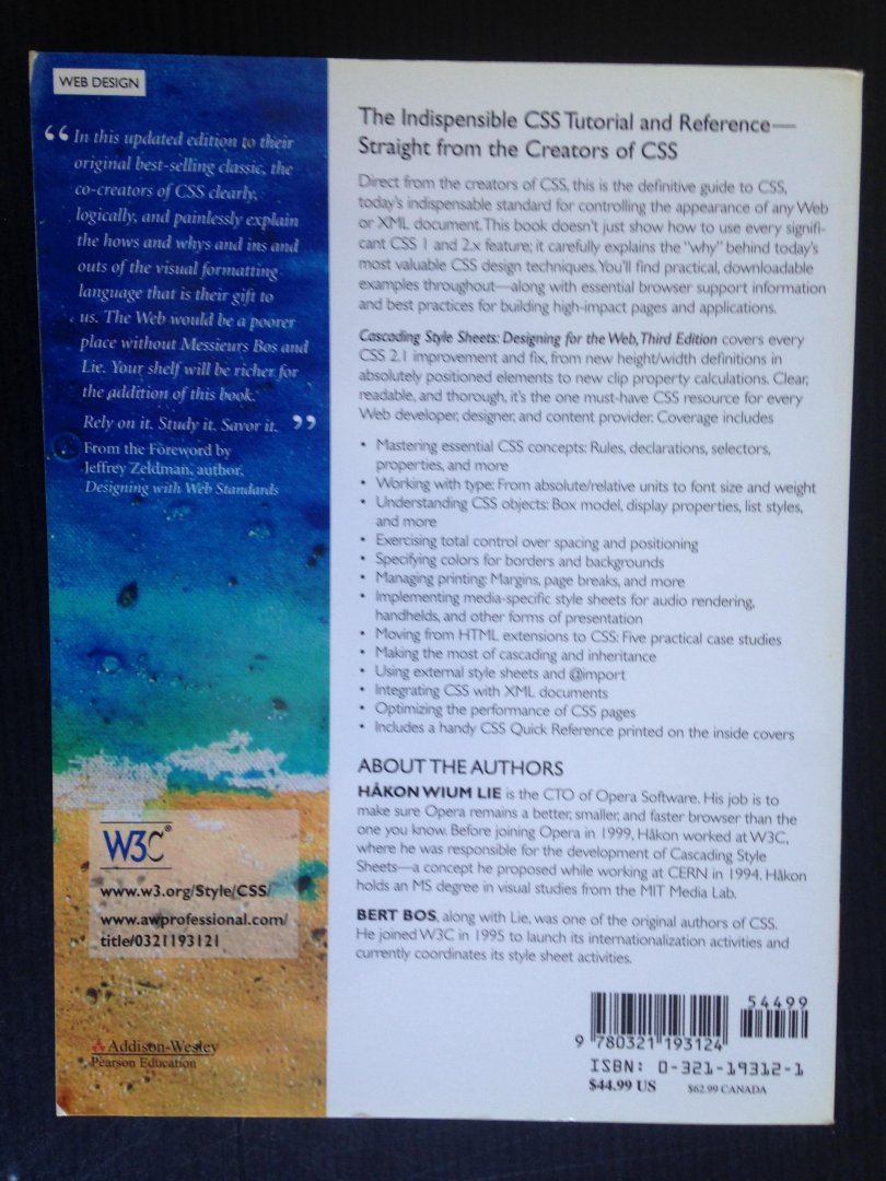 Wium, Hakon& Bert Bos - Cascading Style Sheets, Designing for the Web