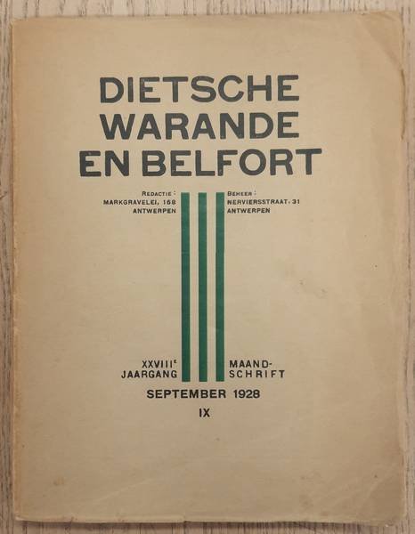 DIETSCHE WARANDE & BELFORT. - Dietsche warande en Belfort.  XXVIII jaargang, september 1928 IX.
