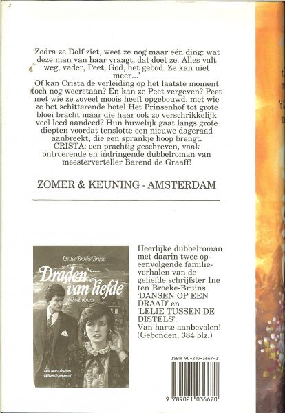 Graaff de, Barend .. Omslagtekening : Dick van de Pol - Crista .. Dubbelroman