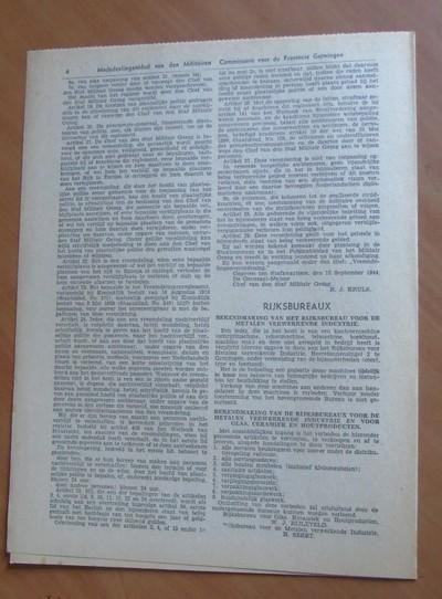 Provincie Groningen - Mededeelingenblad van den Militairen Commissaris voor de Provincie Groningen. 1945 Nr. 3