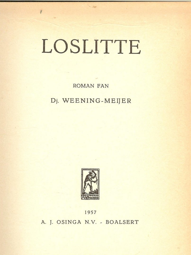 Weening-Meijer, Dj. - Loslitte