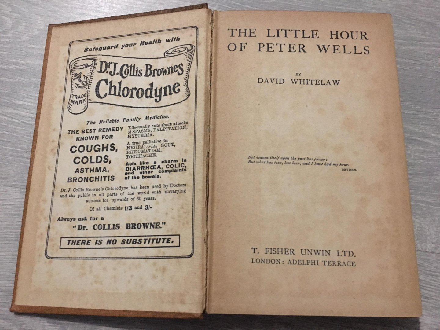 David whitelaw - the Little Hour of Peter Wells