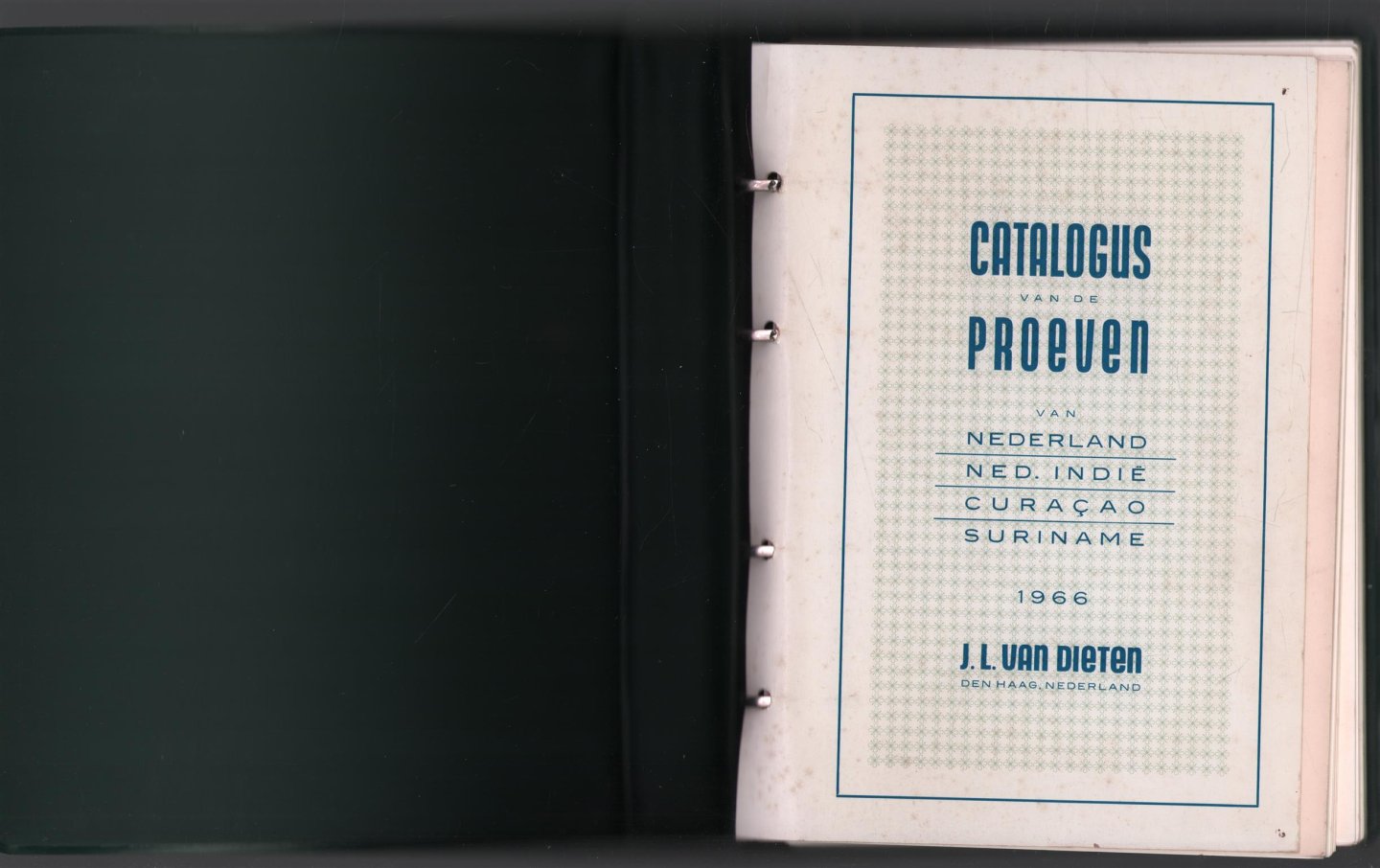 JL van Dieten - Catalogus van de proeven van Nederland, Ned-Indië, Curaçao, Suriname