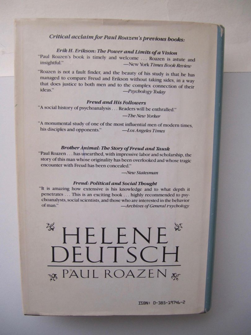 Paul Roazen - Helene Deutsch -A Psychoanalyst's Life