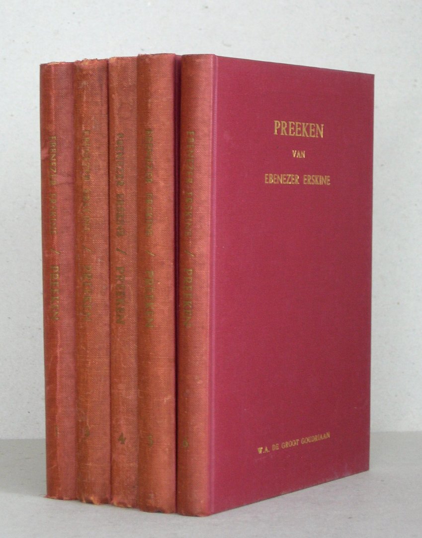 Erskine, Ebenezer - Kompleet in 6 delen: Preeken. Deel 1 t/m 6.  Uit het Engelsch vertaald door C.B. van Woerden sr. Zeist.