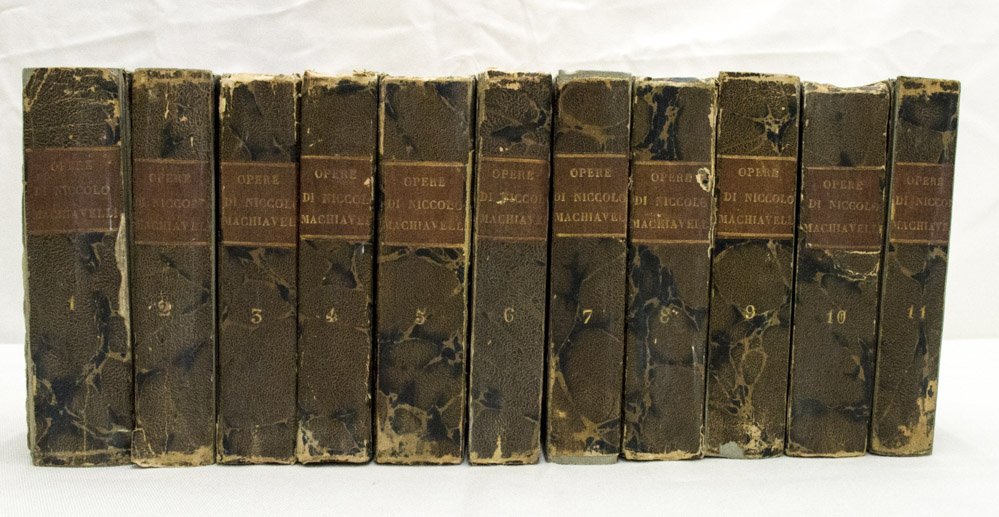 MACHIAVELLI, N. - Opere di Niccolo Machiavelli. 11 volumes.