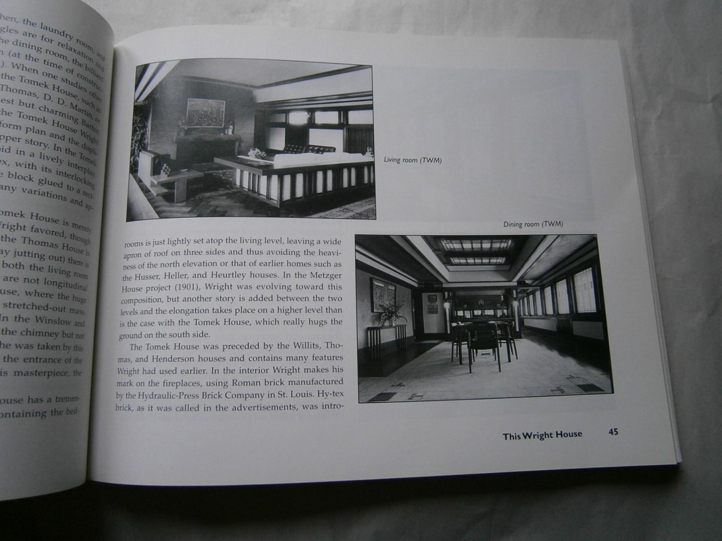 Moran, Maya - Down to earth, an insider's view of Frank Lloyd Wright's Tomek House