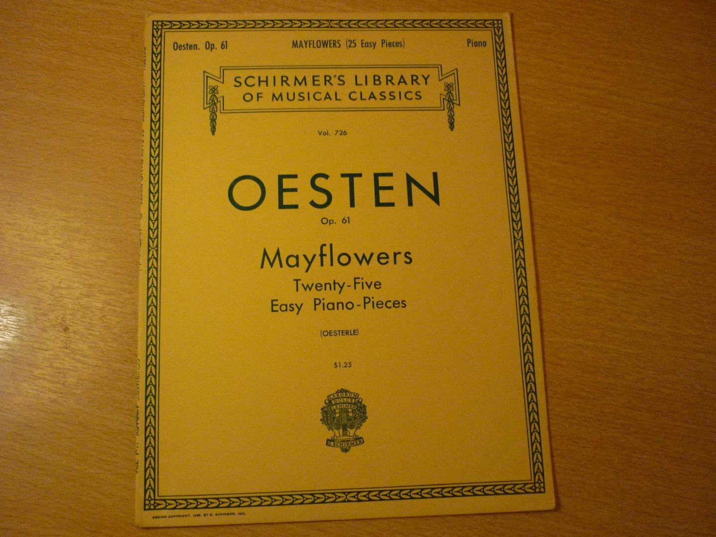 Oesten; Theodor - Mayflowers; (Fleurs de Mai. Maiblumchen) 25 Easy studies for Pianoforte by Theodor Oesten, Op. 61. Piano Solo (edited and fingered by Louis Oesterle)