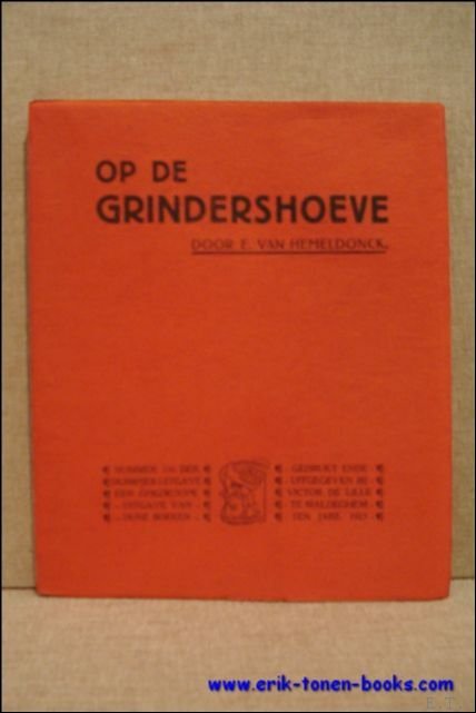 VAN HEMELDONCK, E. - OP DE GRINDERSHOEVE.
