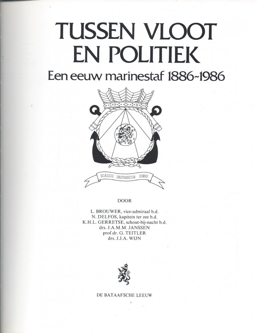 Brouwer . L - Tussen vloot en politiek / druk 1
